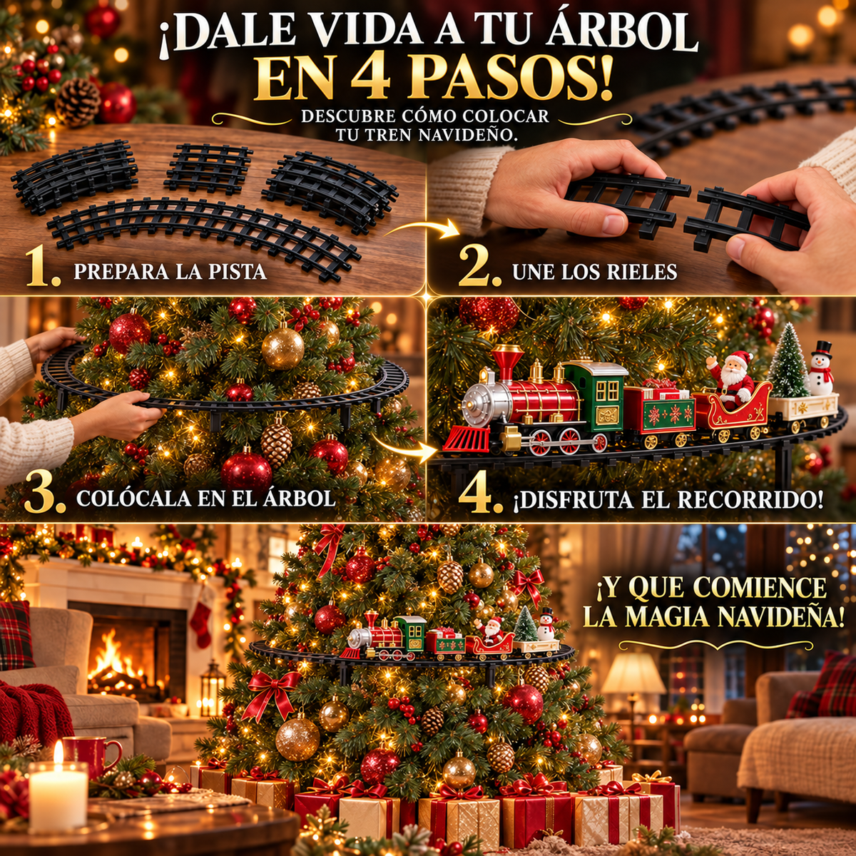 TREN VOLADOR PARA ARBOL NAVIDEÑO UN RECUERD ETERNO 🚂🌲🎅🏻