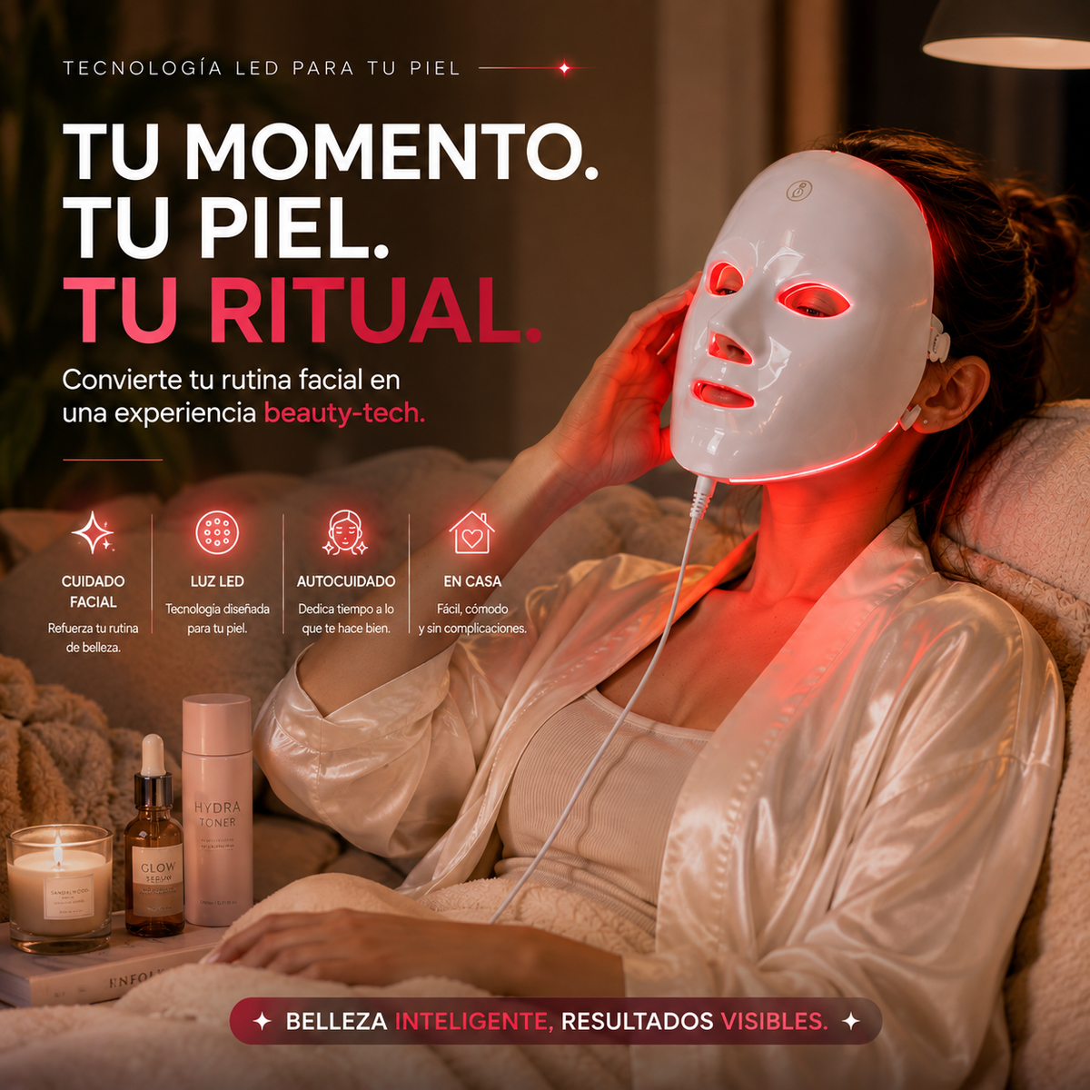 Máscara LED antienvejecimiento: Rejuvenece tu piel