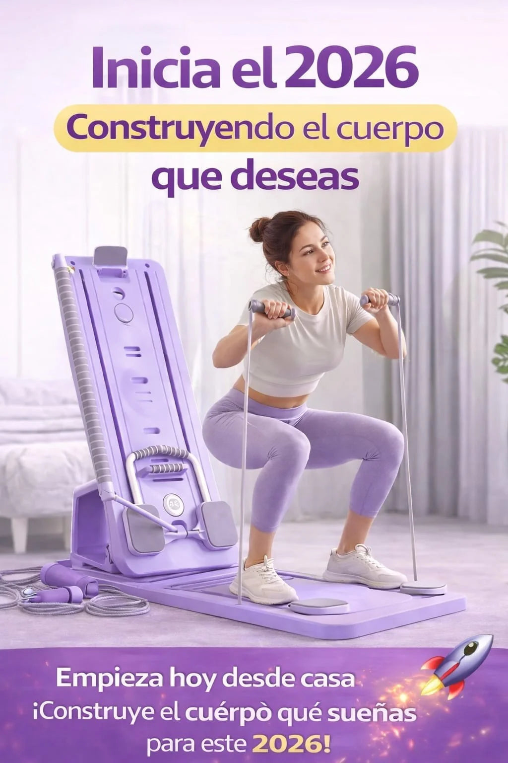 Tabla de Pilates 4 En 1 - Ejercicio Desde Casa 💪🏻🏋🏻♂️👩🏻