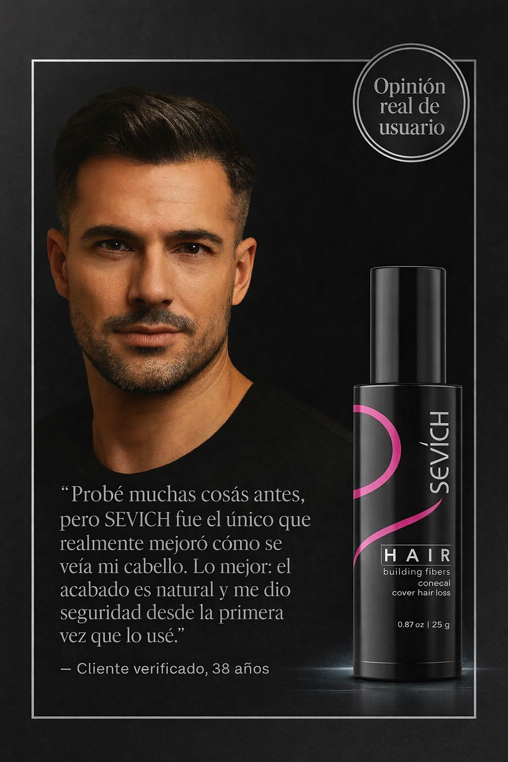 SEVICH HAIR FIBRA CAPILLAR PARA ALOPECIA ▪️🧔🏻♂️✨