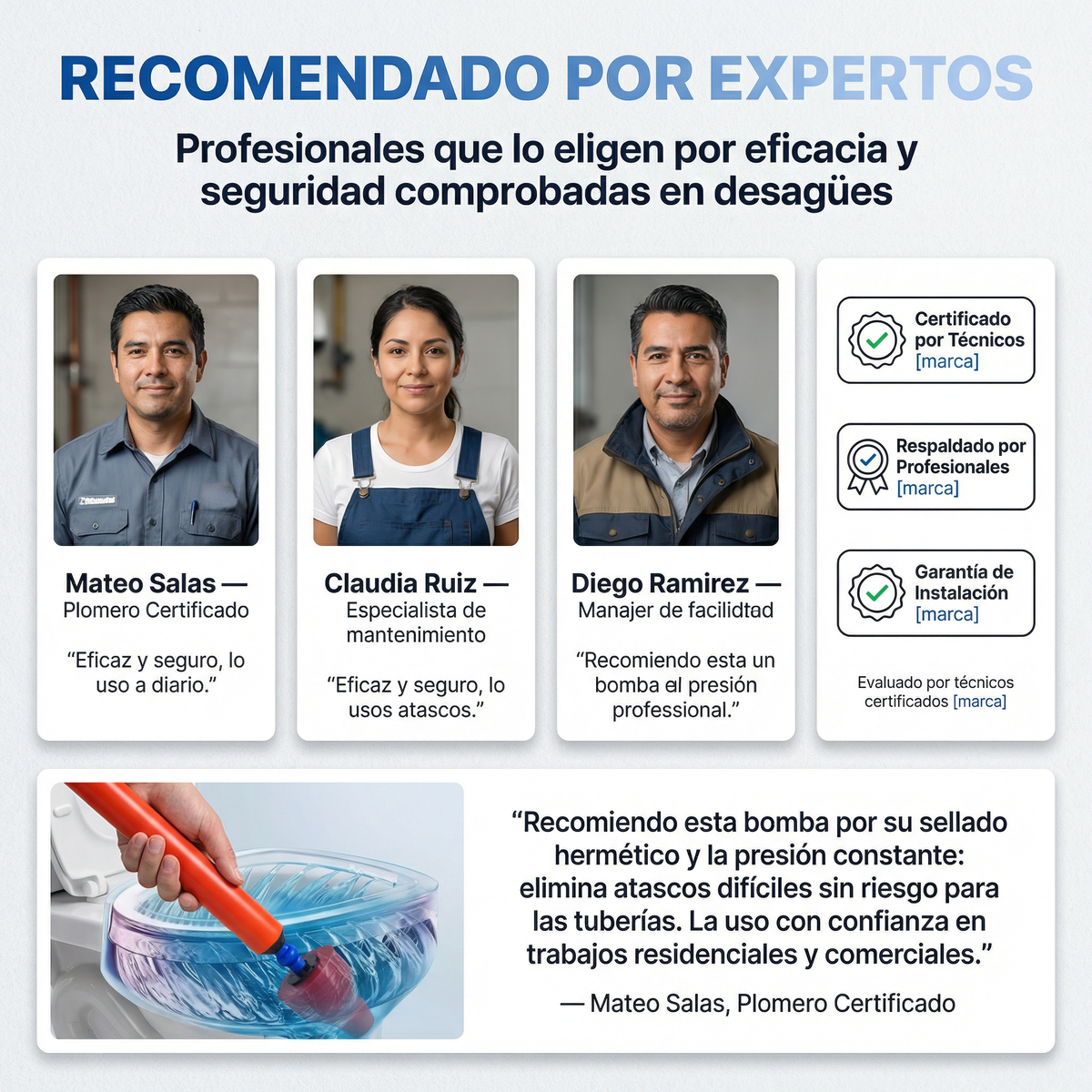 Destapador de Inodoros a Presión