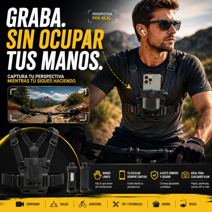 Soporte de Pecho para Teléfono - Graba Experiencias