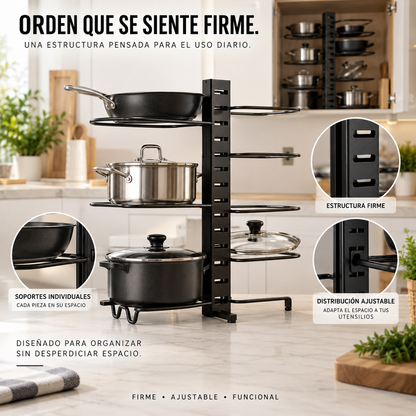 ORGANIZADOR DE OLLAS Y SARTENES MULTIPLE