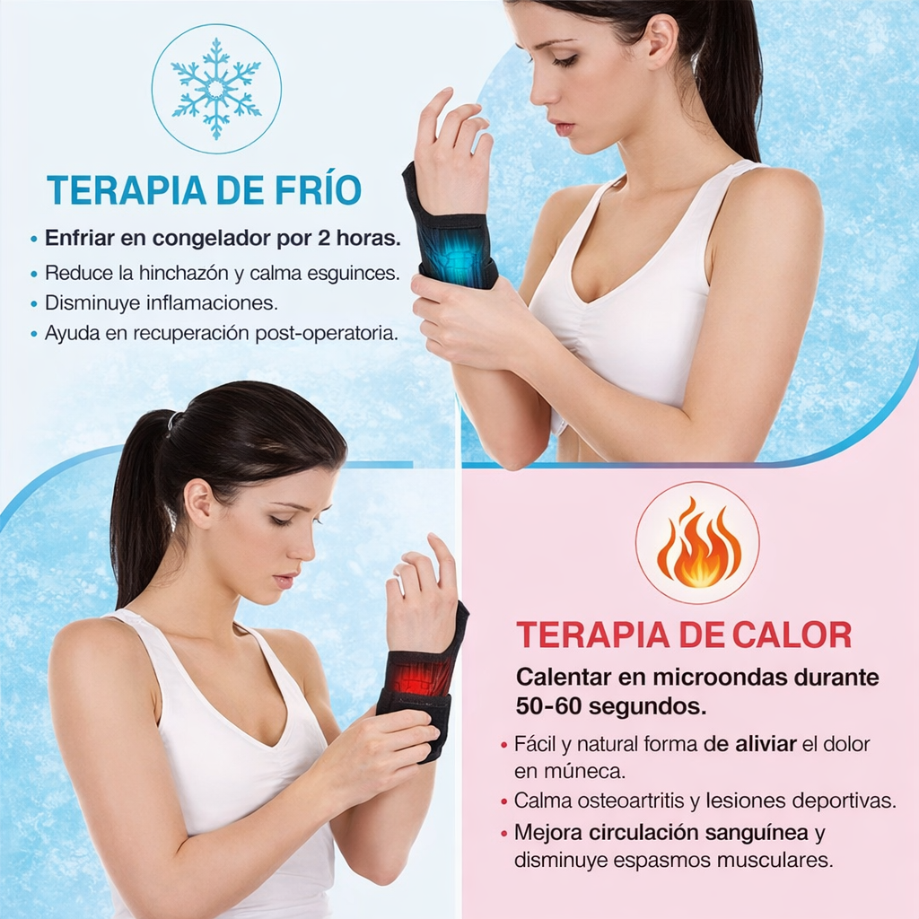Guante de compresión Con Termo Terapia Y Frio - Terapia Para Tendinitis/ Túnel Carpiano 🖖🏻🤕✨