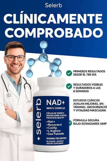 Selerb NAD+ 60 cápsulas | Recupera tu potencia y energía en semanas