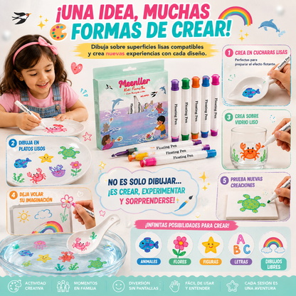 Marcadores Mágicos de tinta Flotante - Despégalos de las Pantallas