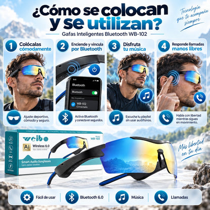 Gafas Inteligentes Deportivas Bluetooth - Tecnología de Lujo