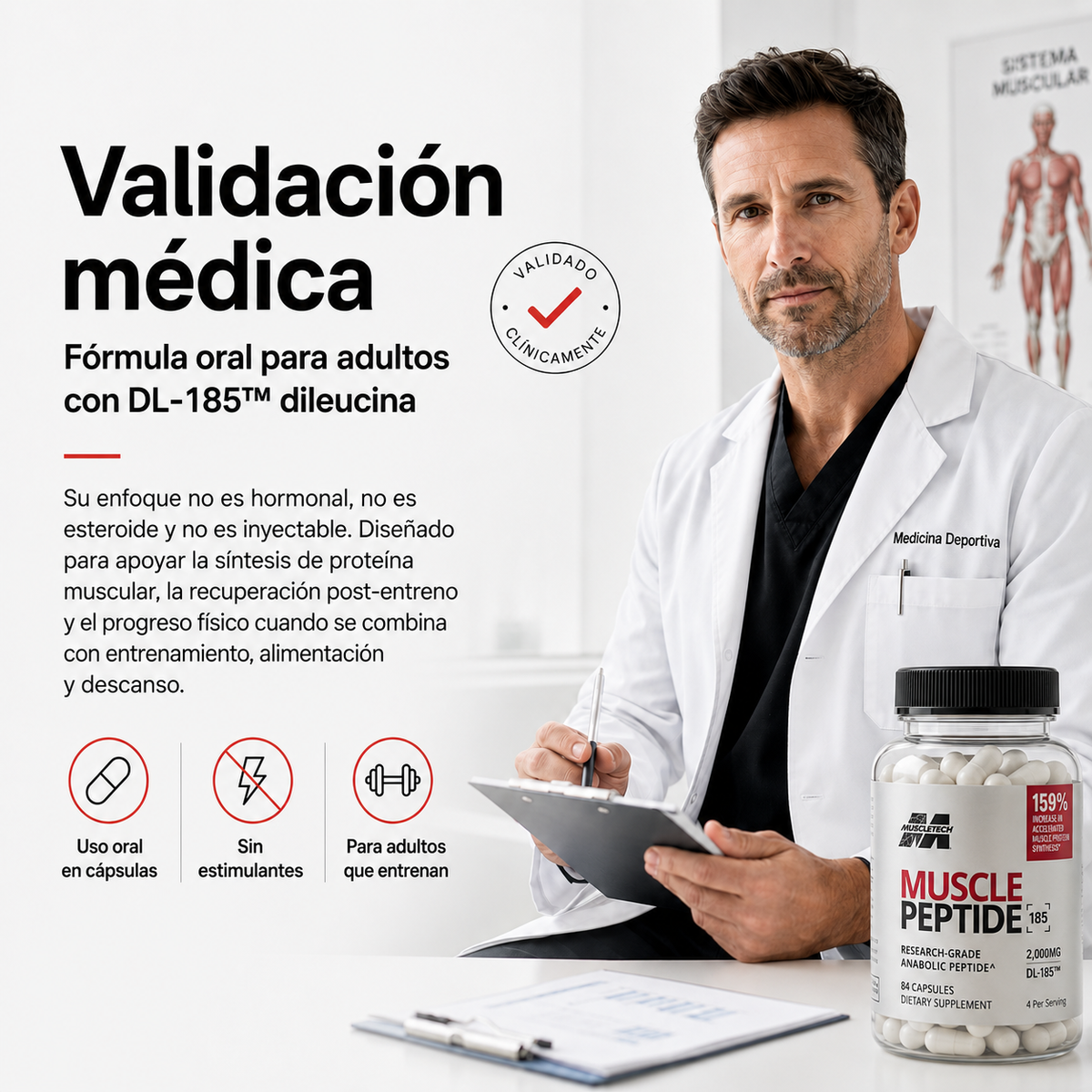 Muscle Peptide - Ayuda, Aumenta y Crece Tu Masa Muscular De Forma Natural