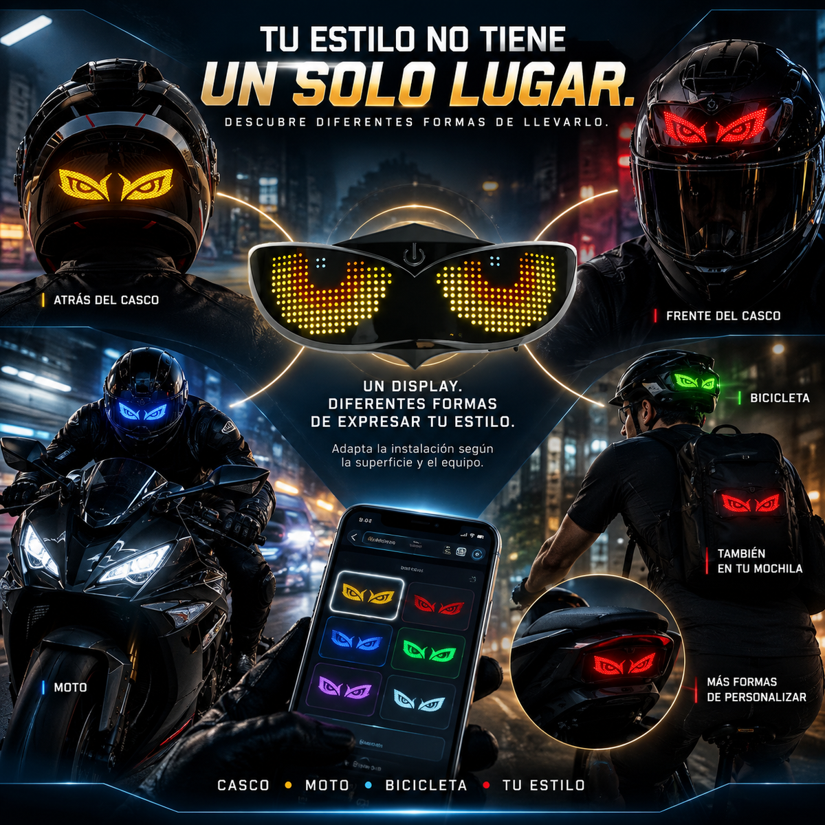 OJOS REFLECTIVOS LED - MIL FIGURAS, MIL ESTILOS