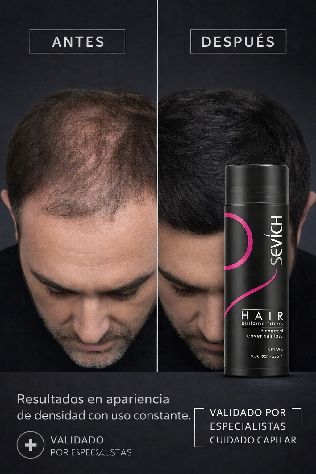 SEVICH HAIR FIBRA CAPILLAR PARA ALOPECIA ▪️🧔🏻‍♂️✨