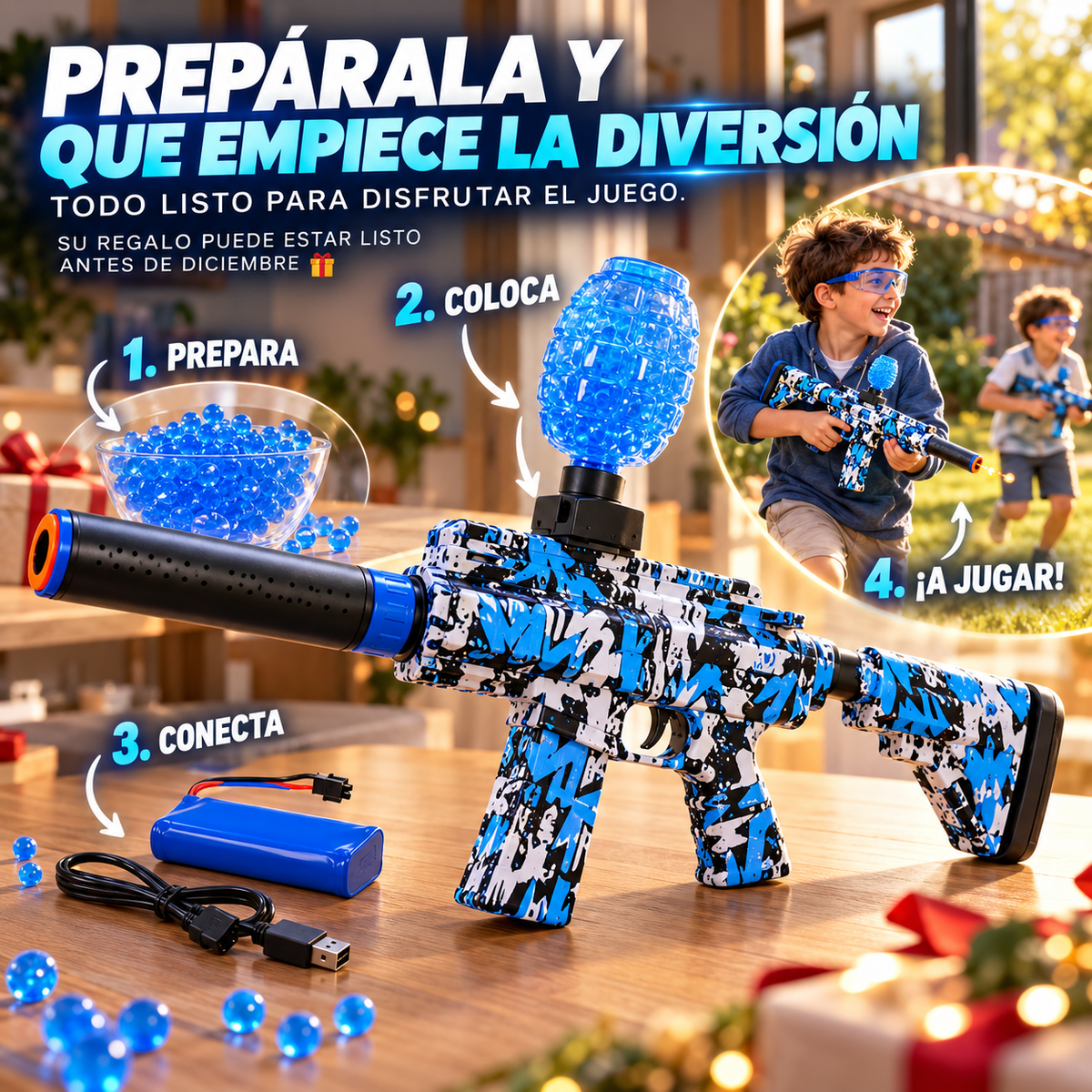 Pistola Eléctrica De Hidrogel - El Mejor Regalo Antes De Los Elevados Costos De Temporada