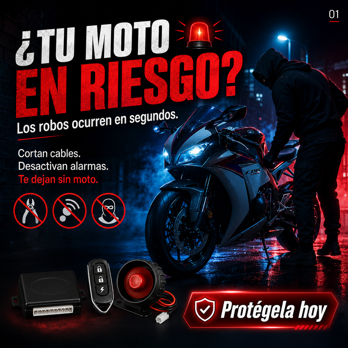 SISTEMA DE ALARMA PARA MOTOCICLETA -EVITA ROBOS Y TEN SEGURIDAD 🏍️🚨💀