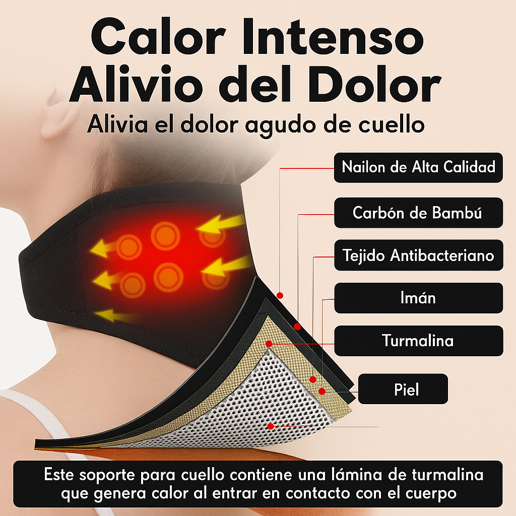 Soporte Cervical con Terapia de Turmalina 🌿✨