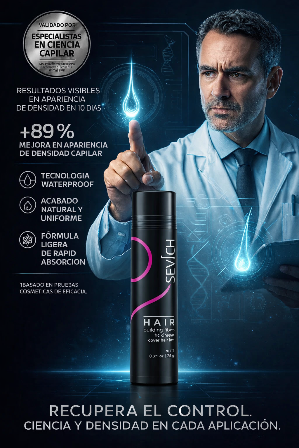 SEVICH HAIR FIBRA CAPILLAR PARA ALOPECIA ▪️🧔🏻‍♂️✨
