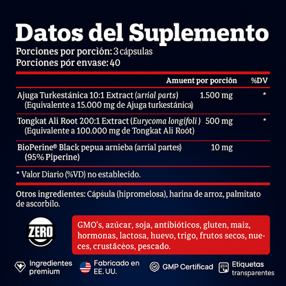 TURKESTERONE - Potencia En El GYM y En La Cama / Todo En 1 Solo Suplemento 🍆