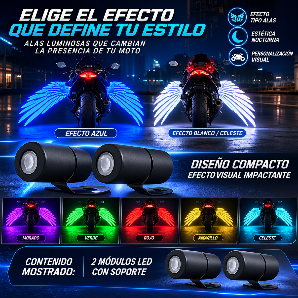 ALAS DE ANGEL PARA MOTO LUJO Y ESTILO
