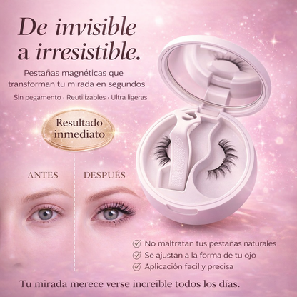 PESTAÑINA MAGNETICA -CUALQUIER PESTAÑAS SON ADAPTABLES A ESTE👀🪞✨