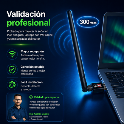 ANTENA WIFI PORTATIL - INTENSIFICA Y MEJORA LA SEÑAL 🛜
