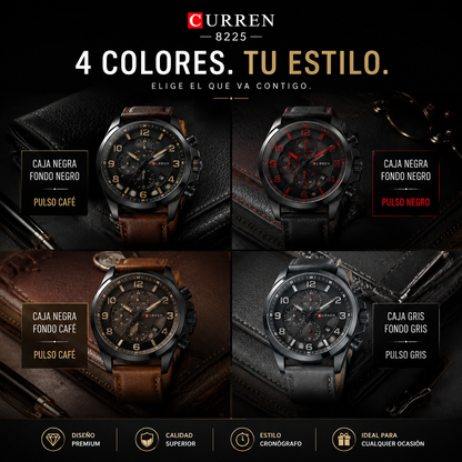 Reloj Curren Original / Pulso En Cuero - Lujo en tu Muñeca