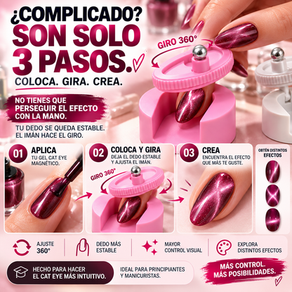 Iman Giratorio 360 Para Uñas - Uñas Ojo de Gato / Efecto Embellecedor