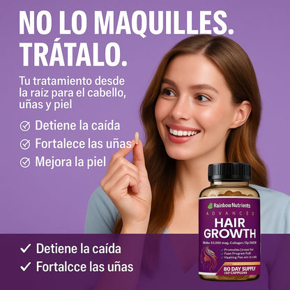 Hair Growth - Vitaminas Avanzadas Para el Cabello 👩🏻✨