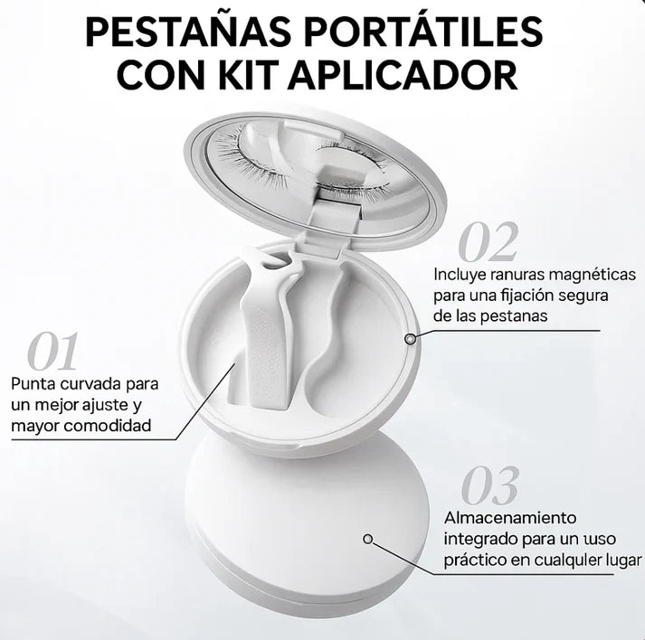 PESTAÑINA MAGNETICA -CUALQUIER PESTAÑAS SON ADAPTABLES A ESTE👀🪞✨