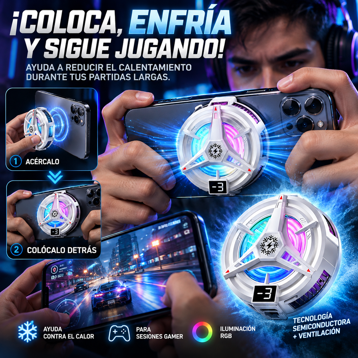 Enfriador Magnetico / Juega Sin Que Se Te Dañe La Bateria 🧊🎮🔋