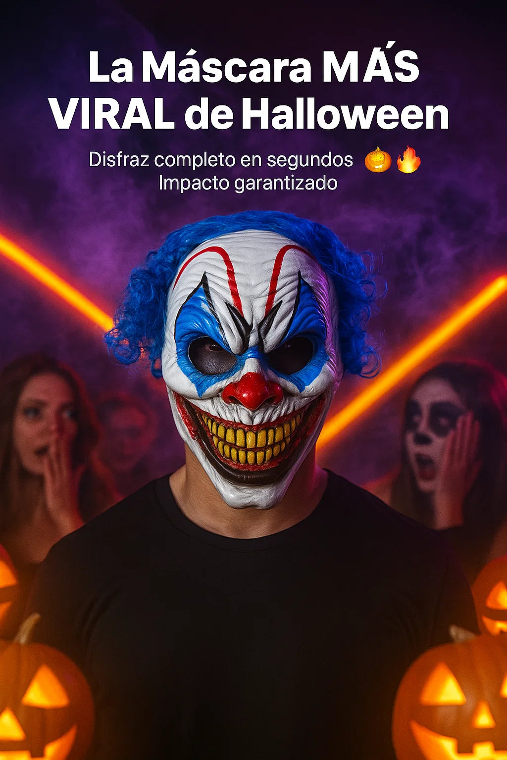 Mascara De HALLOWEEN Payaso Espectral 🤡🎃😱