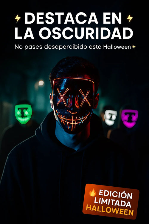Mascara De La Purga Led - Ultra Terrorífica 💀🎃✨