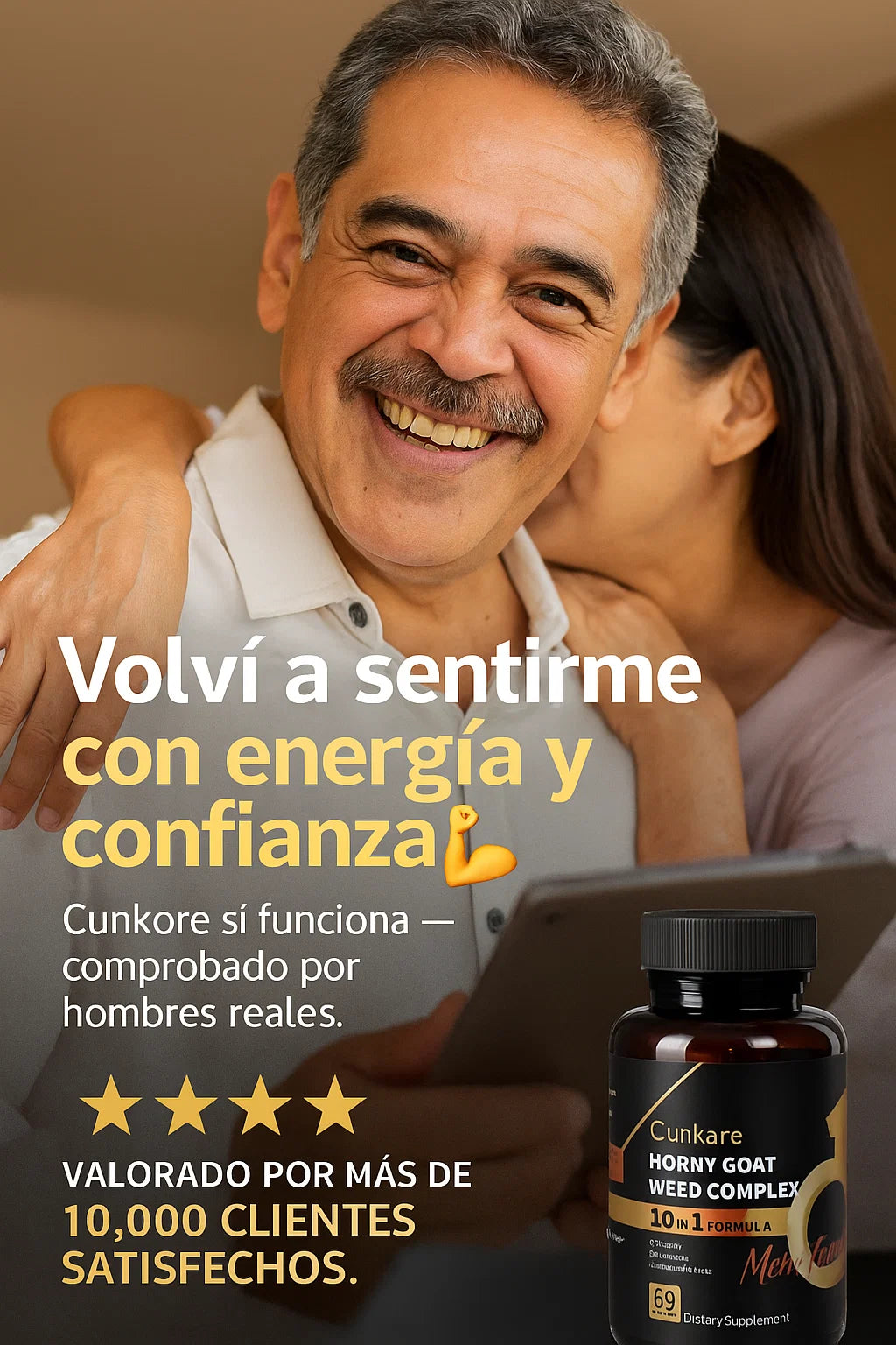 Cunkore – Horny Goat Weed  Suplemento 10-en-1 Potencia Natural 💪🏻🍆✨