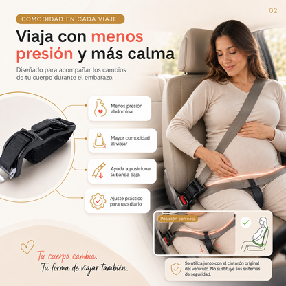 ADAPTADOR DE CINTURON DE SEGURIDAD PARA EMBARAZADAS - CUIDADO REAL