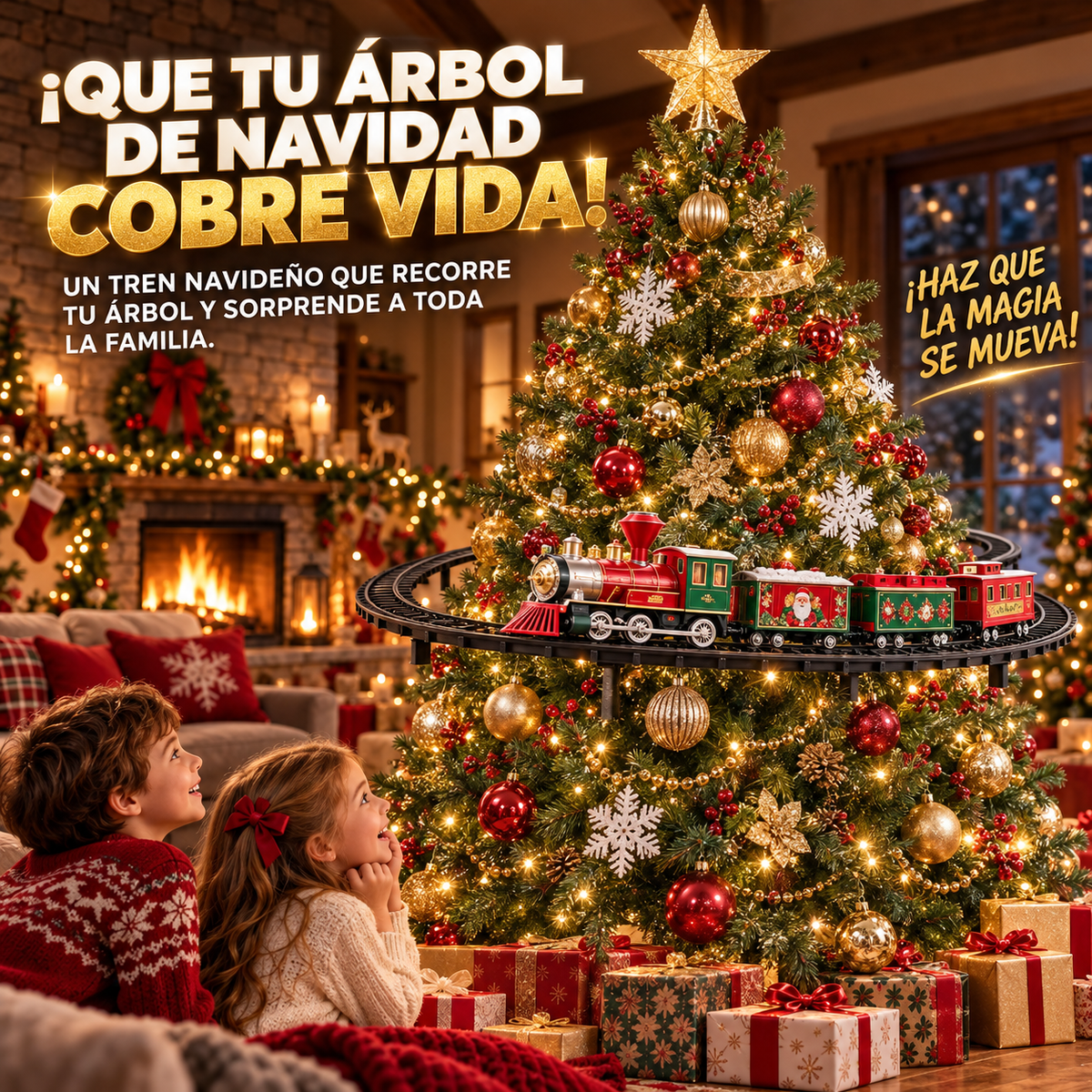 TREN VOLADOR PARA ARBOL NAVIDEÑO UN RECUERD ETERNO  🚂🌲🎅🏻