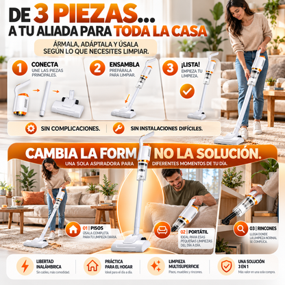 Aspiradora Inalámbrica 3 en 1 – Una para Todo tu Hogar / Oferta Especial
