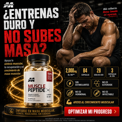 Muscle Peptide - Ayuda, Aumenta y Crece Tu Masa Muscular De Forma Natural
