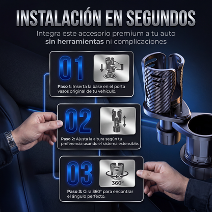 Porta Vasos De Lujo 2 En 1 🥤🚘✨