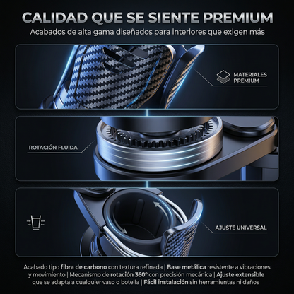 Porta Vasos De Lujo 2 En 1 🥤🚘✨
