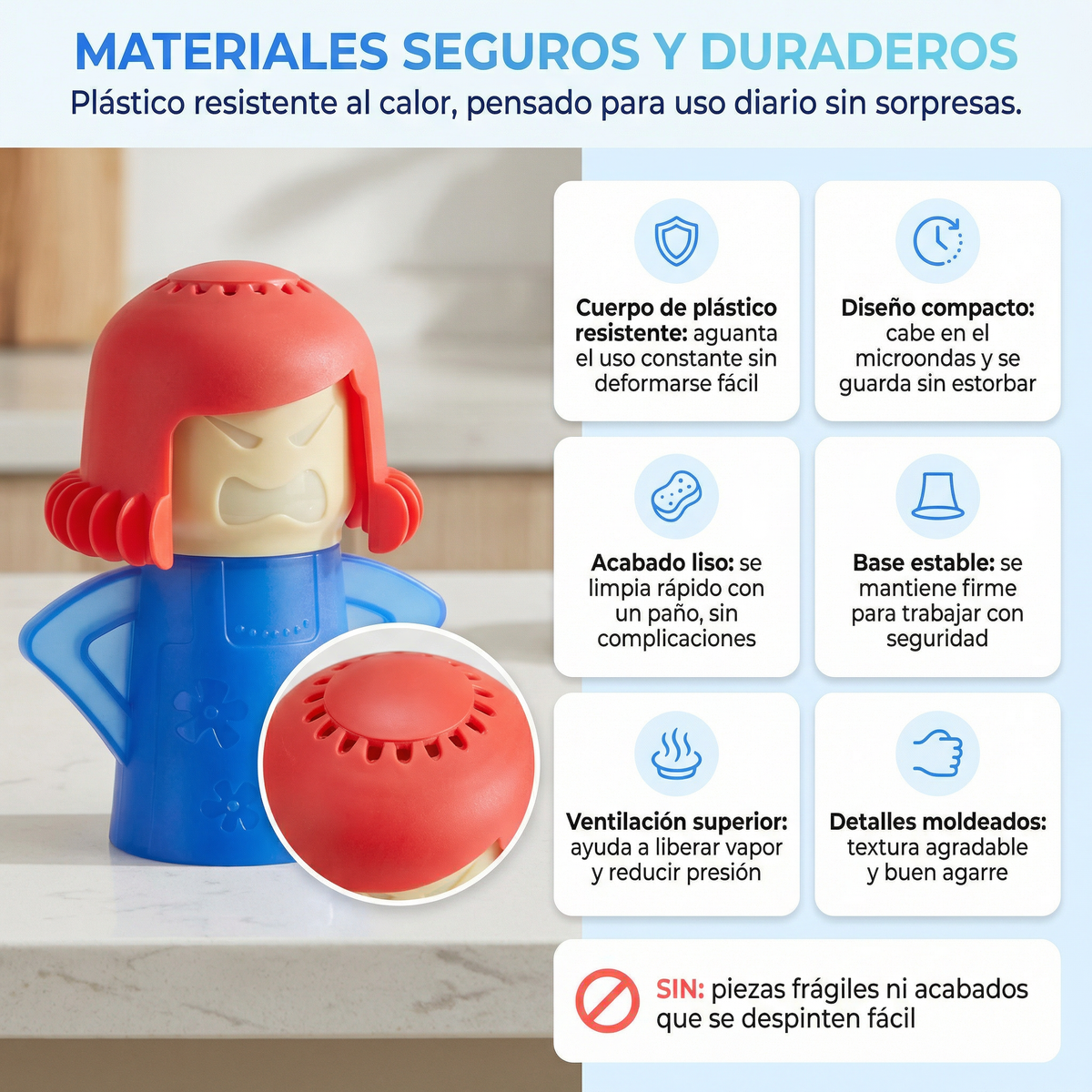 LIMPIADOR DE MRICROONDAS A VAPOR ANGRY MOM