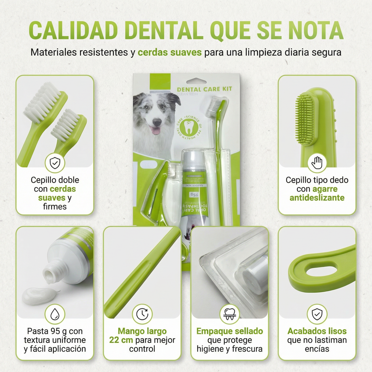 Kit de cuidado dental para mascotas - Elimina El Sarro que mata