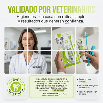Kit de cuidado dental para mascotas - Elimina El Sarro que mata