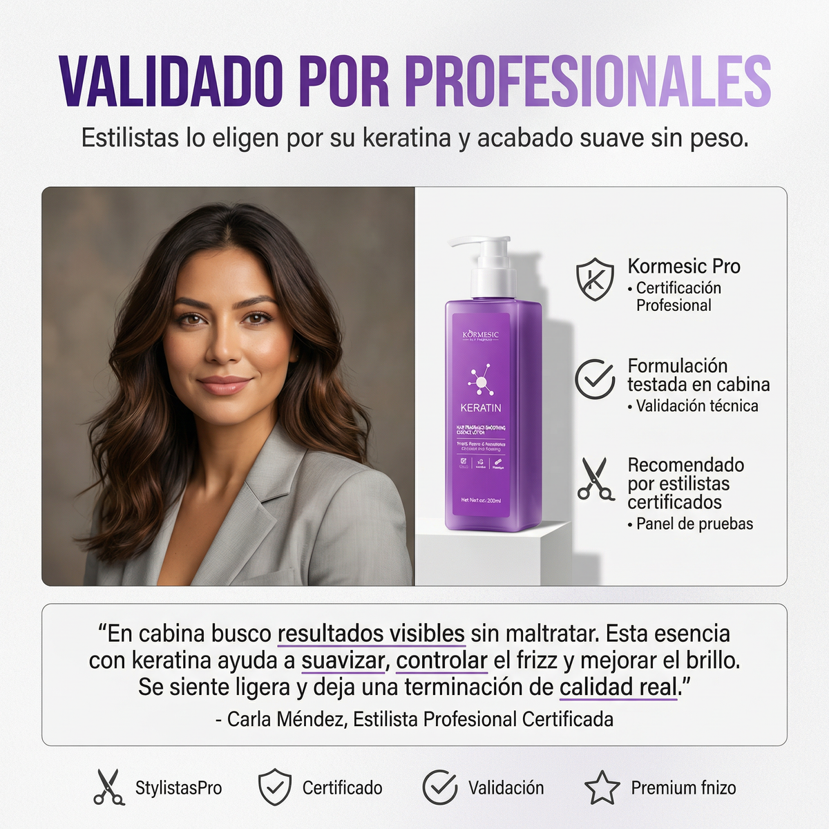 ¡Keratina alisadora y Botox reparador en un solo producto!
