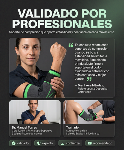 Faja de Compresión Para Codo - Olvídate de esos Dolores Trabajando o Haciendo Deporte