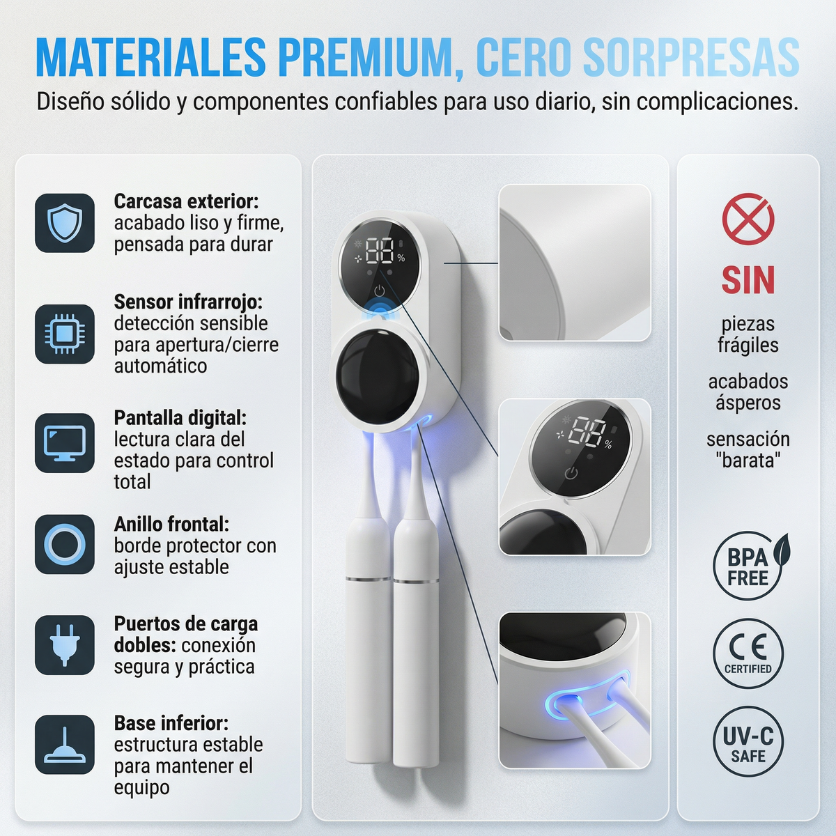Esterilizador Cepillo dentales UV Smart - Elimina Bacterias 🦠✨