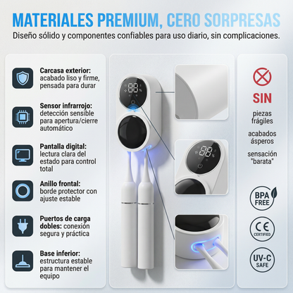 Esterilizador Cepillo dentales UV Smart - Elimina Bacterias 🦠✨