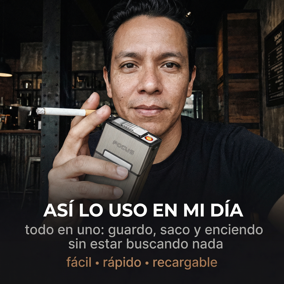 Cigarrera con Encendedor de Lujo - 2 En 1 🚬🔥
