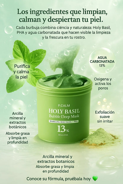 HOLY BASIL- MASCARILLA VERDE / PURIFICACION FACIAL 🍃👩🏻✨