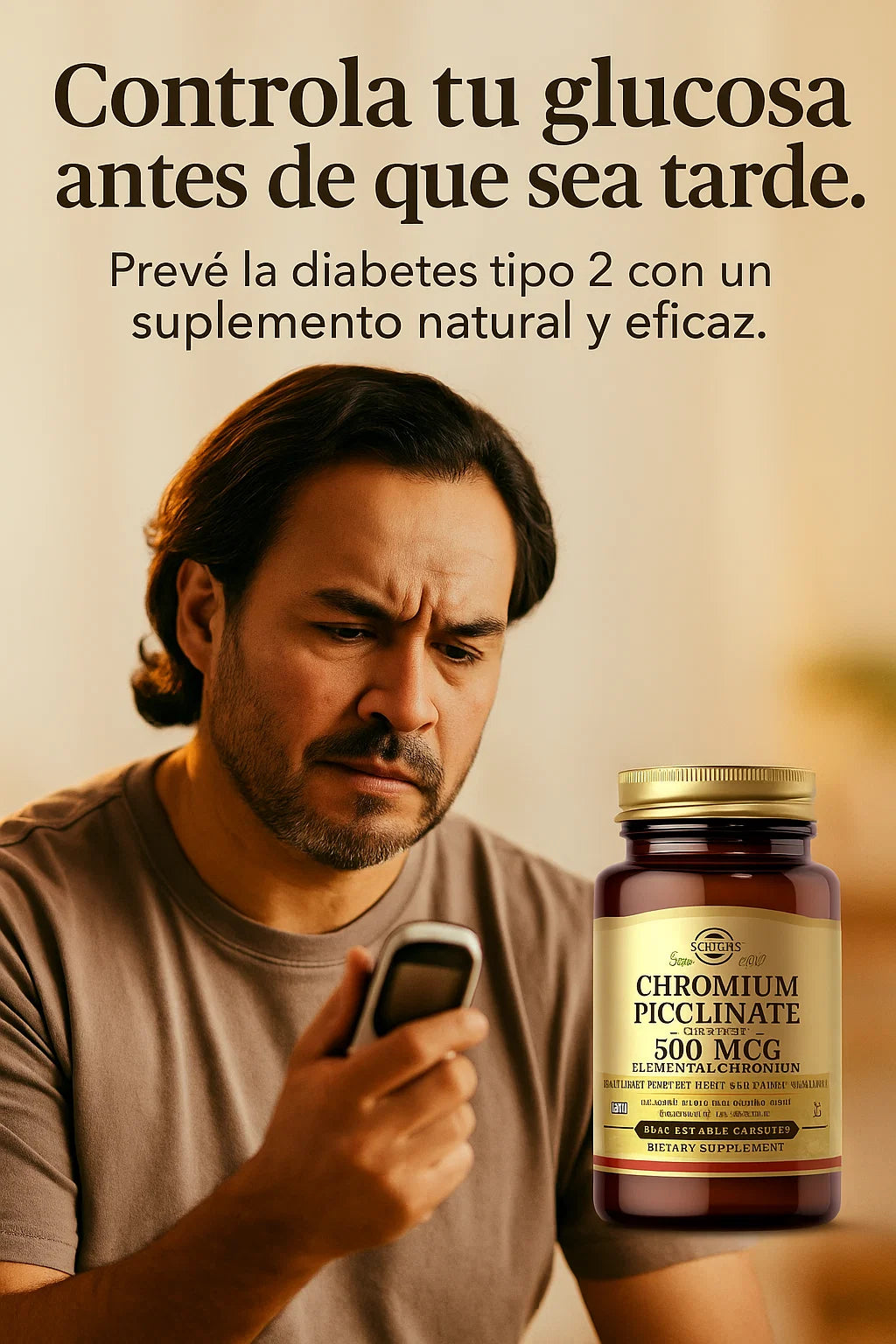 PICOLINATO DE CROMO - PREVIENE LA GLUCOSA DIABETICA