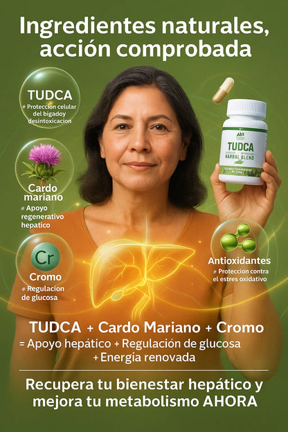 TUDCA - Apoyo Hepático Para Desintoxicación, Limpieza y Salud Digestiva
