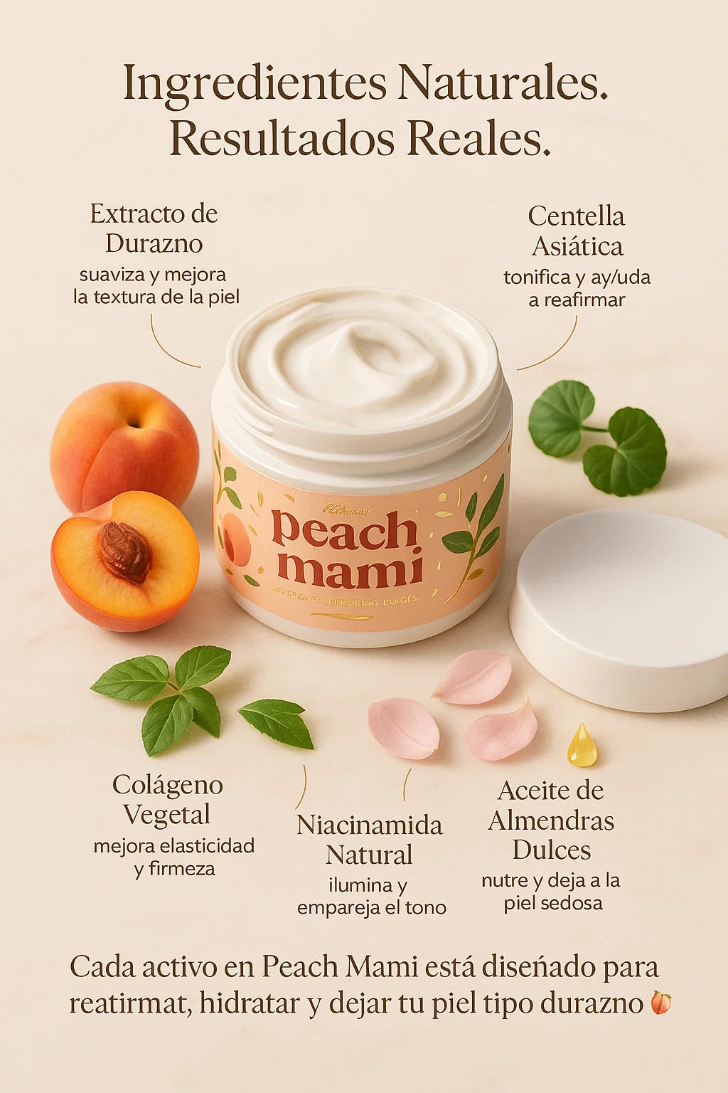 PEACH MAMI - CREMA REAFIRMANTE / TU ÍEL COMO TERSA COMO LA DE UN BEBÉ 👶🏻🍑✨