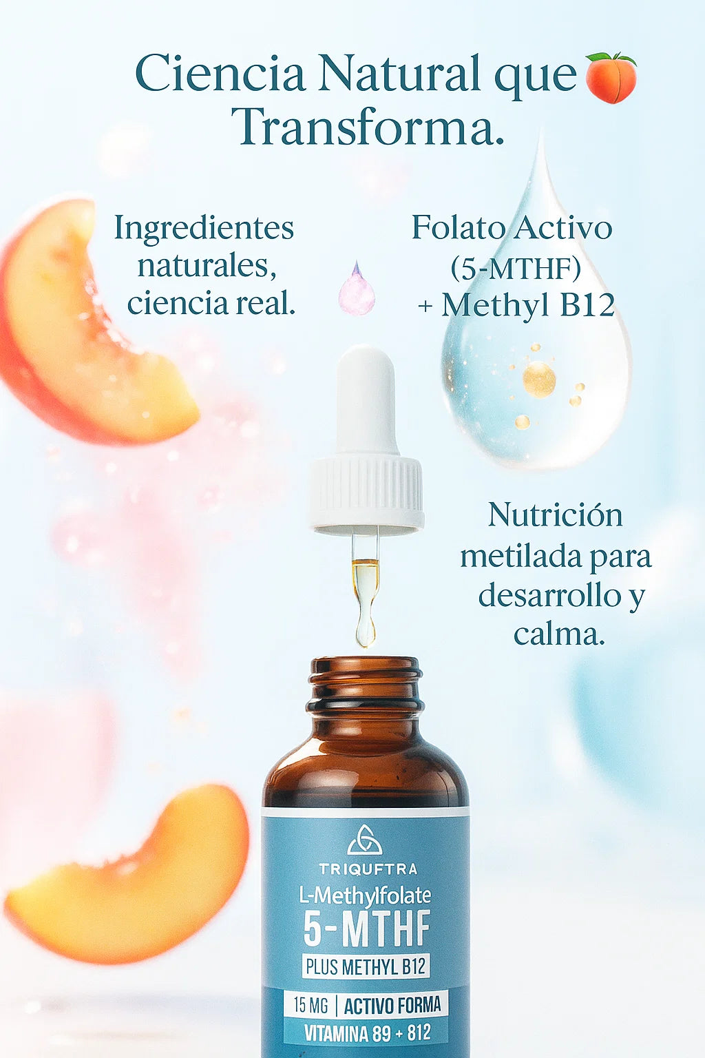 5 - MTHF / Metilfolato KIDS - Enfoque y Energía en Gotas Para Niños Con TDAH y Autismo