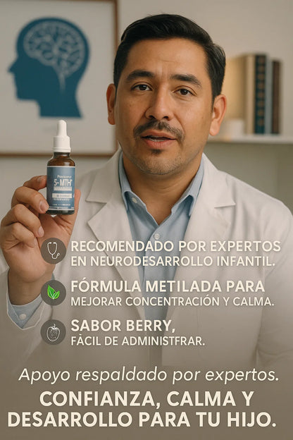 5 - MTHF / Metilfolato KIDS - Enfoque y Energía en Gotas Para Niños Con TDAH y Autismo